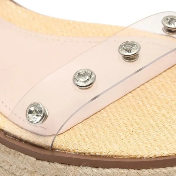 SCHUTZ Christiane Vinyl Studded Platform Wedge Sandal NIB - Picture 4 of 9